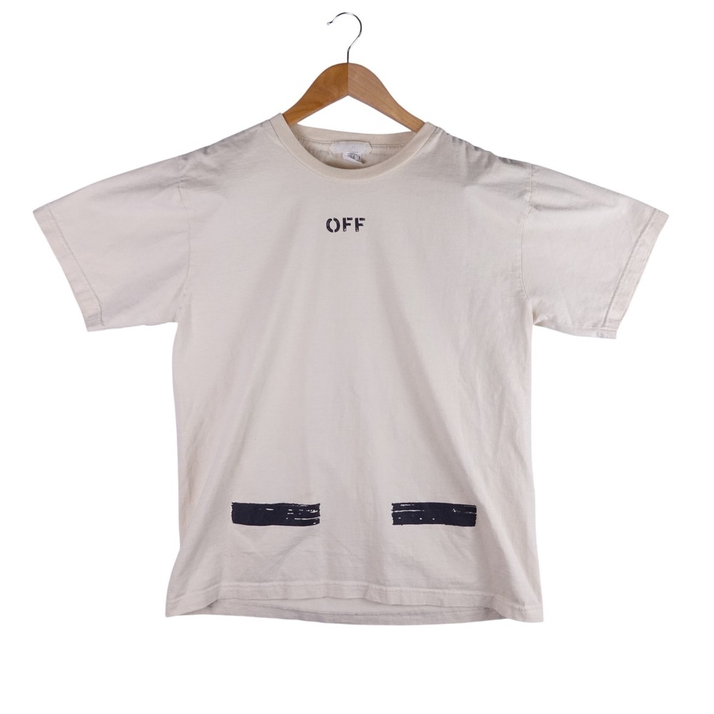 Off-White Seeing Things Arrows Logo T-Shirt Cream Mens Large